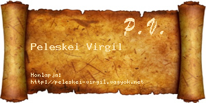 Peleskei Virgil névjegykártya